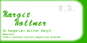 margit wollner business card